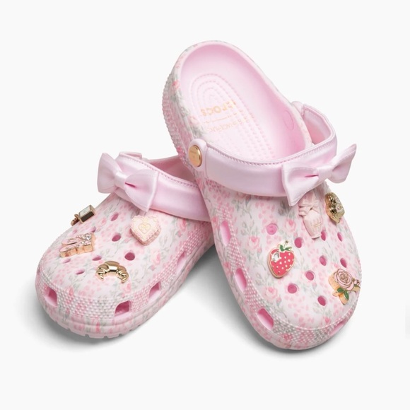 LoveShackFancy Pink Crocs Women’s size 5 - Picture 3 of 6